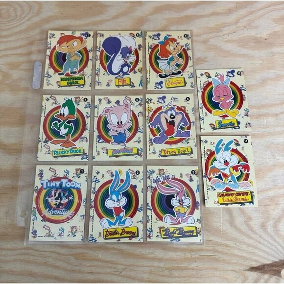1991 Topps Tiny Toon Adventures 88 Card Set 77 Base cards & 11 stickers - Picture 9 of 9